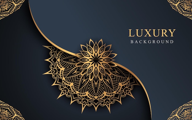 Luxury Golden Gradient Color Mandala Background Design