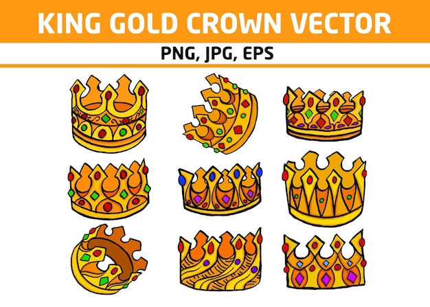 Luxury Golden King Crown Vector