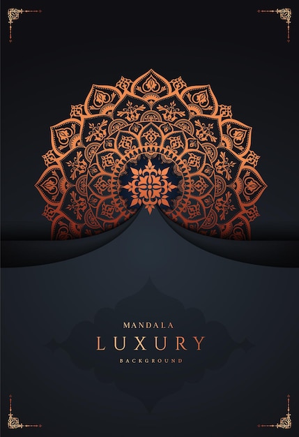 luxury golden mandala background premium vector