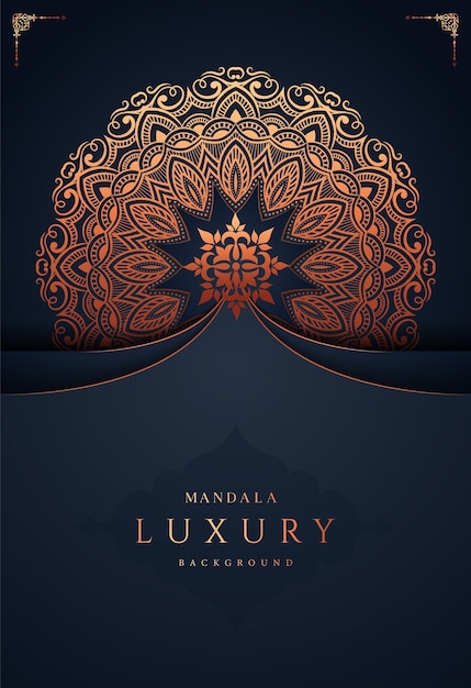 luxury golden mandala background premium vector