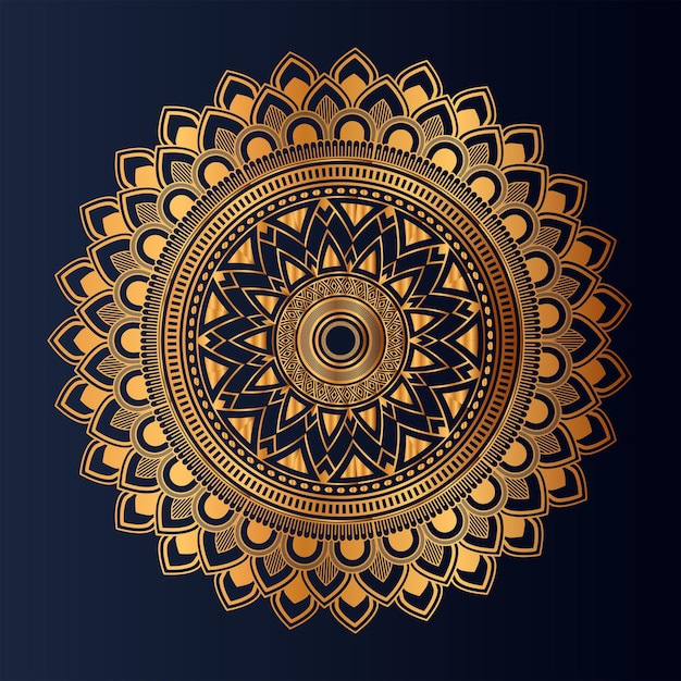 Luxury golden mandala background template