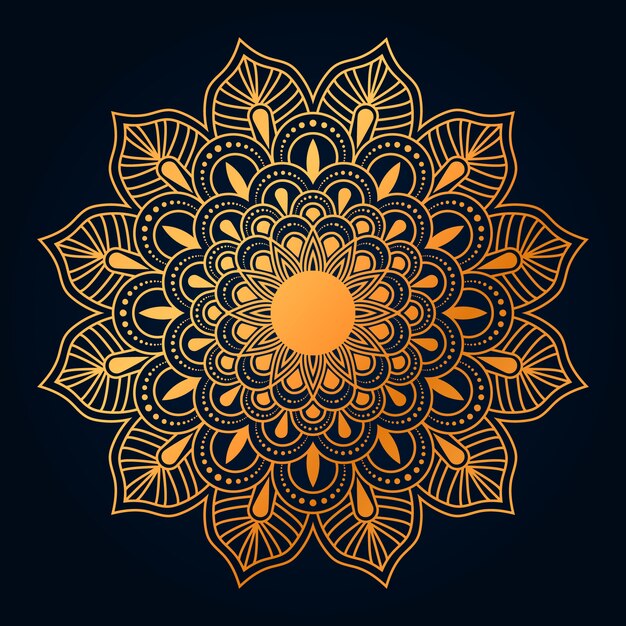 Luxury golden mandala background with golden arabesque arabic islamic east style