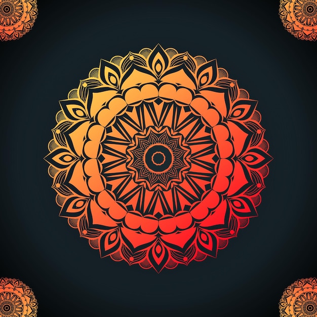 Luxury Golden  mandala design Premium collection Free Vector