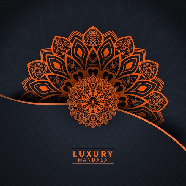 Luxury Golden  mandala design Premium collection Free Vector