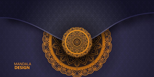 Luxury Golden  mandala design Premium collection Free Vector