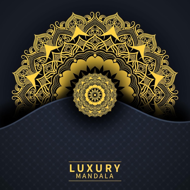 Luxury Golden  mandala design Premium collection Free Vector