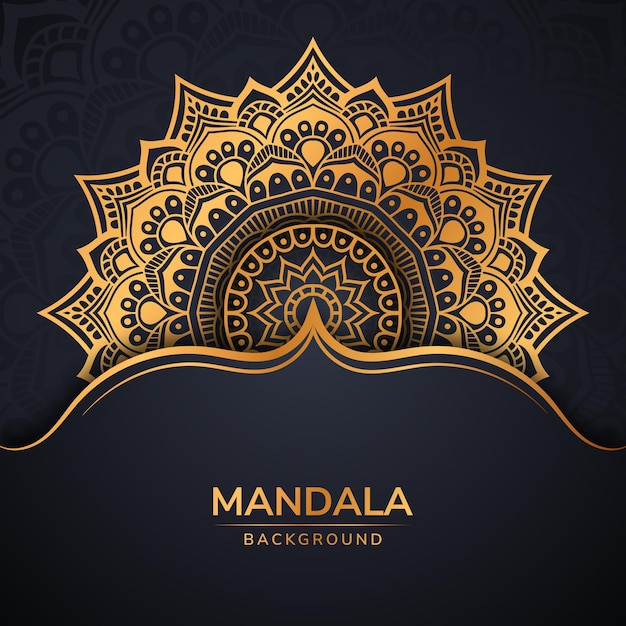 Luxury golden mandala design with background