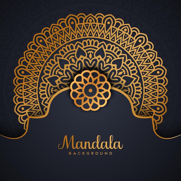 Luxury golden mandala design with background