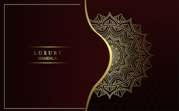 Luxury golden mandala ornate background.