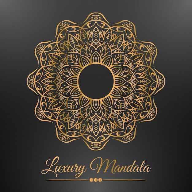 Luxury Golden Mandala Template Design