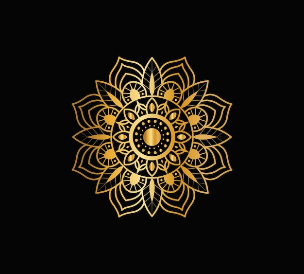 Luxury golden mandala on white background