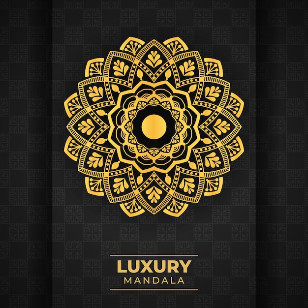 Luxury Golden Mandala with Abstract Background