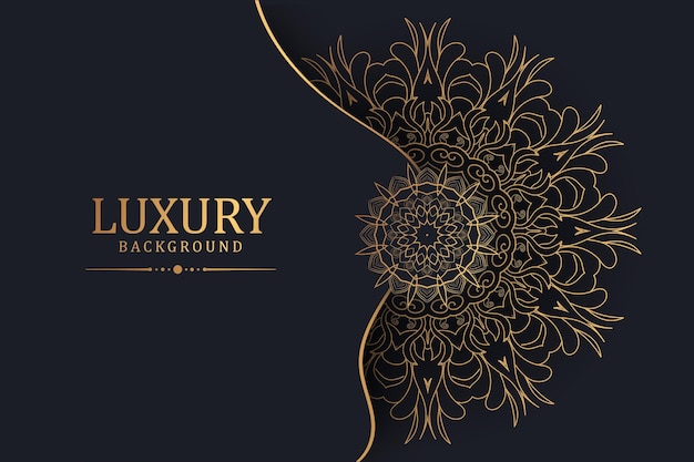 Luxury golden ornamental mandala design background Premium Vector