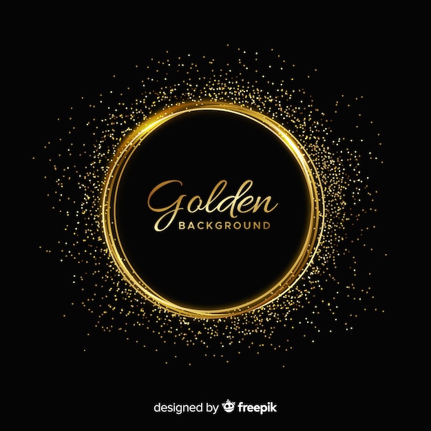 Luxury golden sparkling frame background