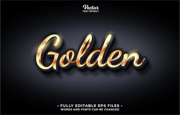 Luxury golden text effect editable eps cc words and fonts can be change