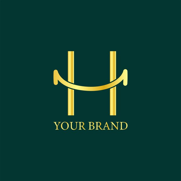 Vector luxury h logo design template