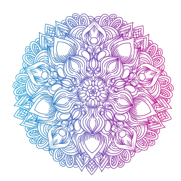 luxury hand draw floral mandala  ornament