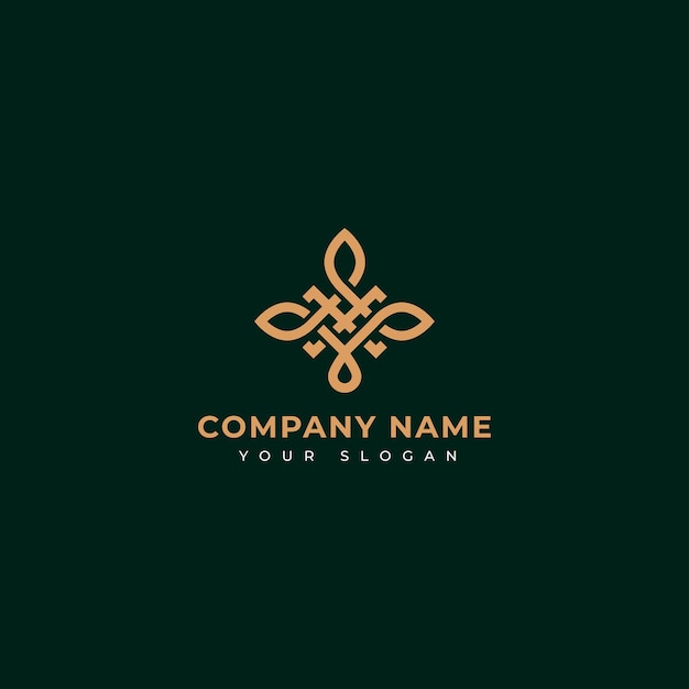 Luxury Hemp logo vector design template