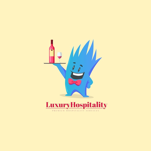 Luxury hospitality premium services vector logo design