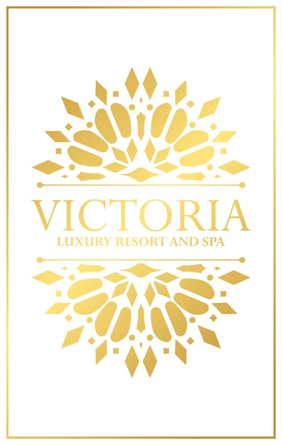 Luxury hotel label template Trendy vintage royal ornament frames illustration