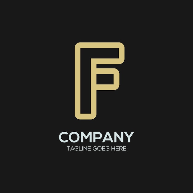 Luxury initial letter F logo illustration for your company