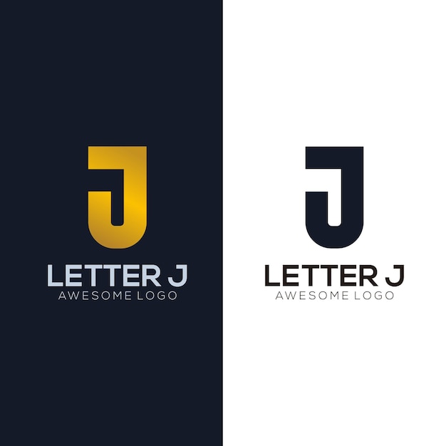 Luxury initial letter J logo illustration for your company