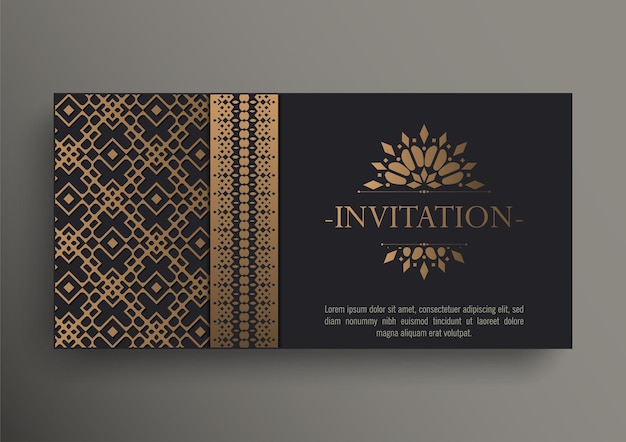 Luxury invitation background style ornamental pattern