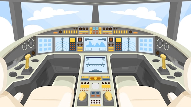 Luxury  Jet Cockpit - Interior Scenes