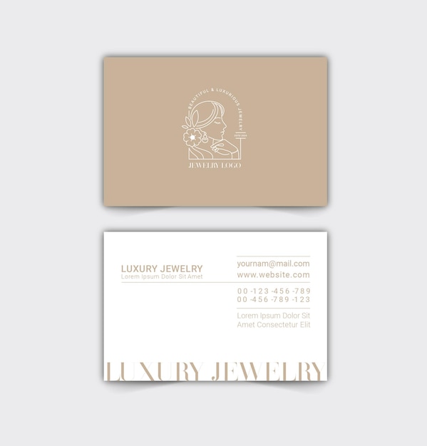 Vector luxury jewelry business card