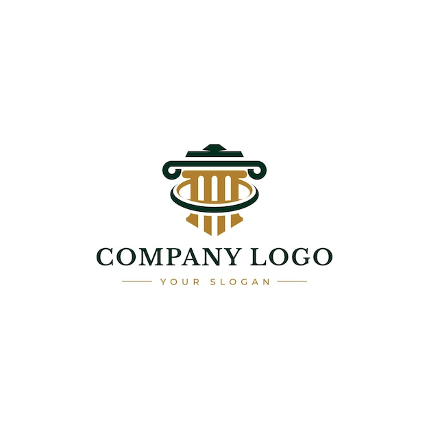 Luxury law justice logo design vector