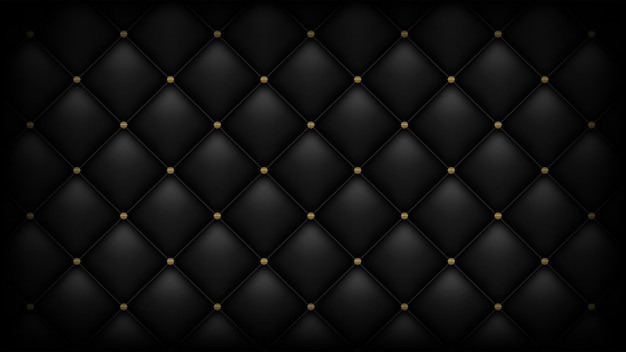 Vector luxury leather texture vip background with gold rivets vector illustration