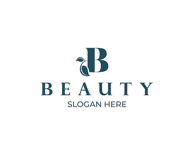 Luxury Letter B Floral Leaf Logo Icon Classy Vintage vector design concept for emblem cosmetic beauty shop