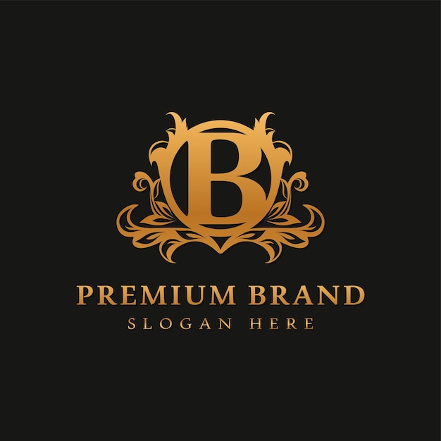 Luxury letter b logo design template