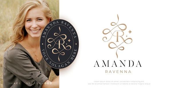 Luxury letter a d monogram serif logo design