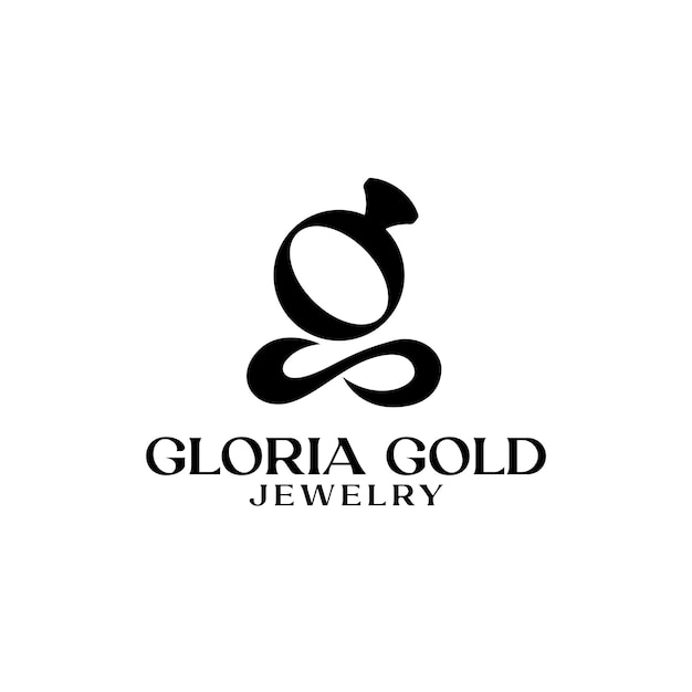 luxury letter G jewelry logo icon for beauty and fashion business