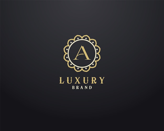 Luxury letter A monogram vector logo design mandala and ornamental logo