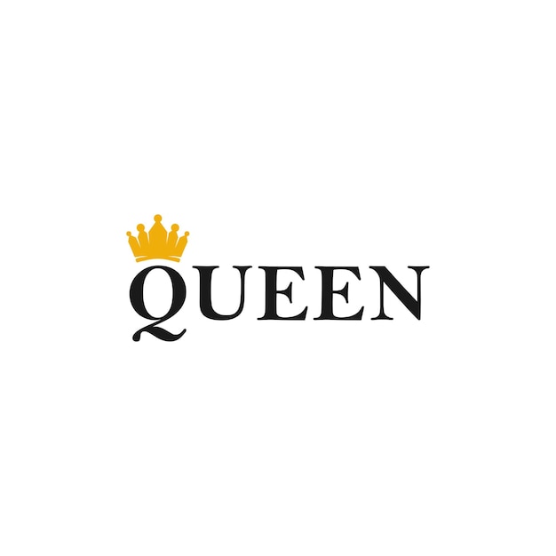 Luxury letter q queen crown logo design