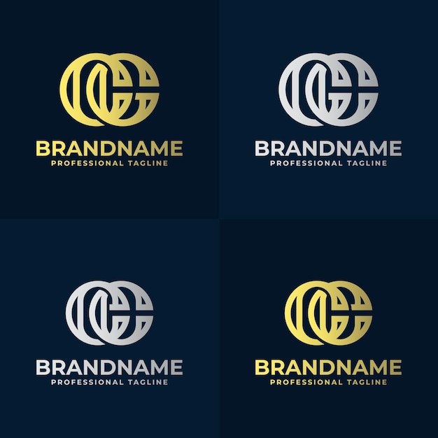 Vector luxury letters cg and ce monogram logo for any business with cg gc ce or ec initials