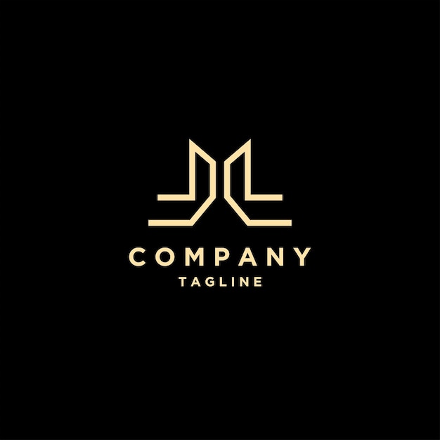 Luxury line logo company gradient design