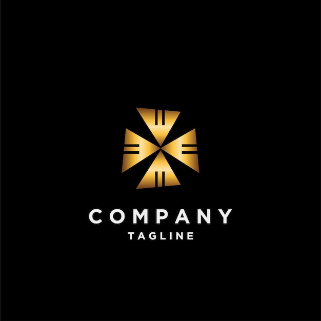 Luxury line logo company gradient design