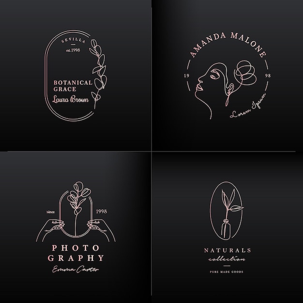 Luxury logo design collection for corporate identity