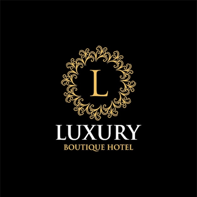 Luxury logo design letter L