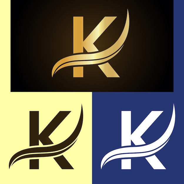 Luxury logo design with monogram letter K