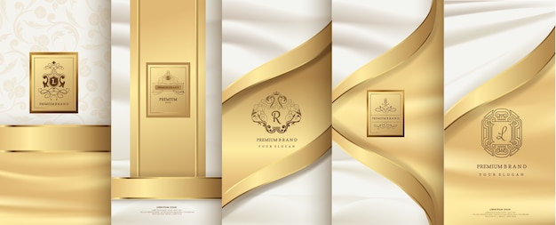 Luxury logo and gold packaging design