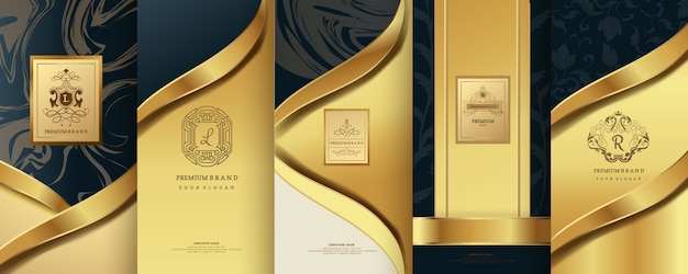 Luxury logo gold packaging