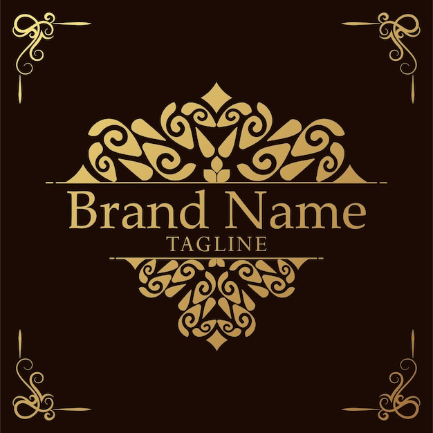 Luxury Logo template flourishes calligraphy elegant ornament lines