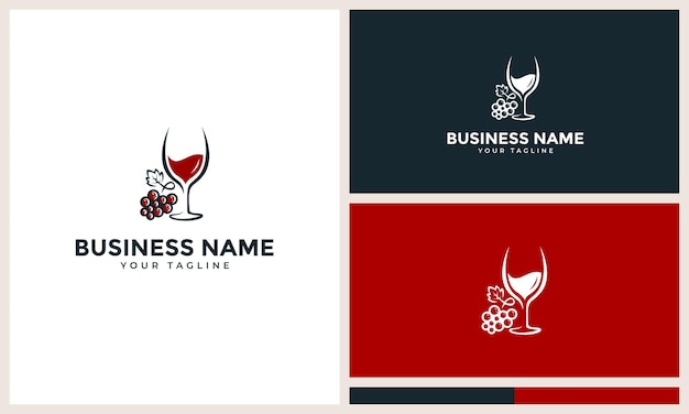 luxury logo with wine and glass