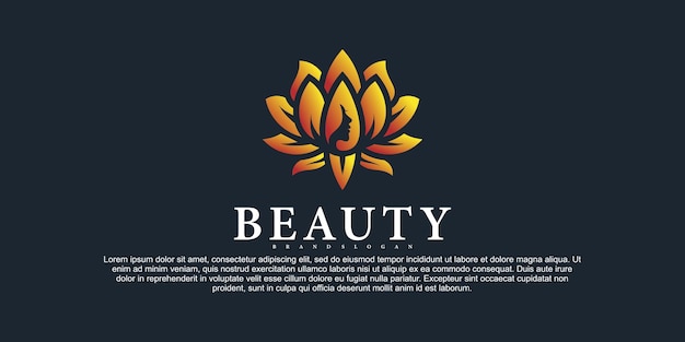 Luxury lotus flower beauty salon logo design Premium Vektor Part 3