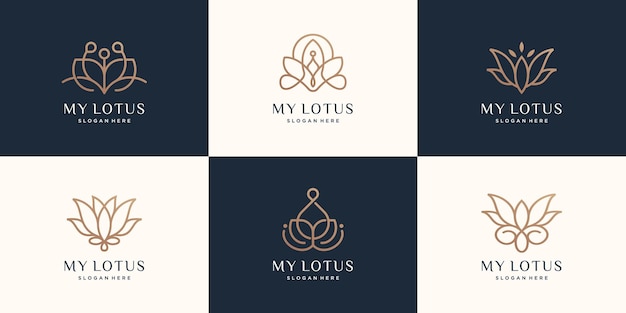 Luxury Lotus logo set