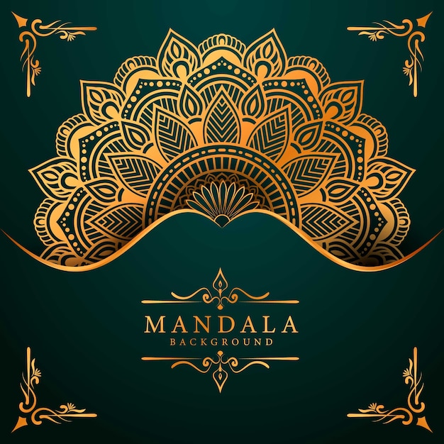 Luxury mandala art with background arabic islamic style